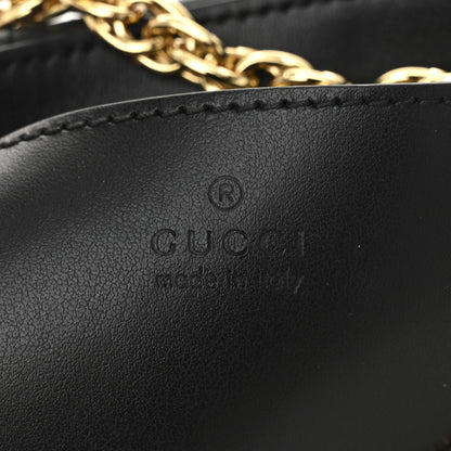 Gucci Calfskin GG Matelasse Small Hobo Shoulder Bag Black Natural 6 of 10