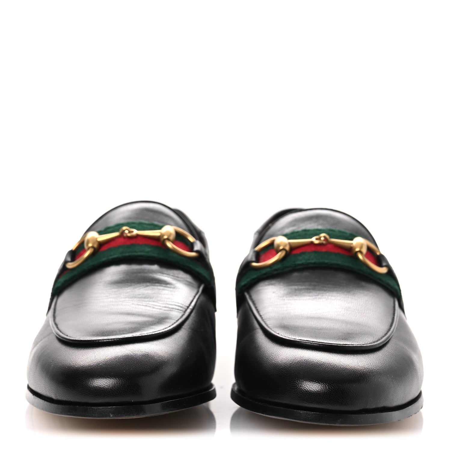 Gucci Malaga Kid Web Womens Horsebit Loafers 35 Black 3 of 12