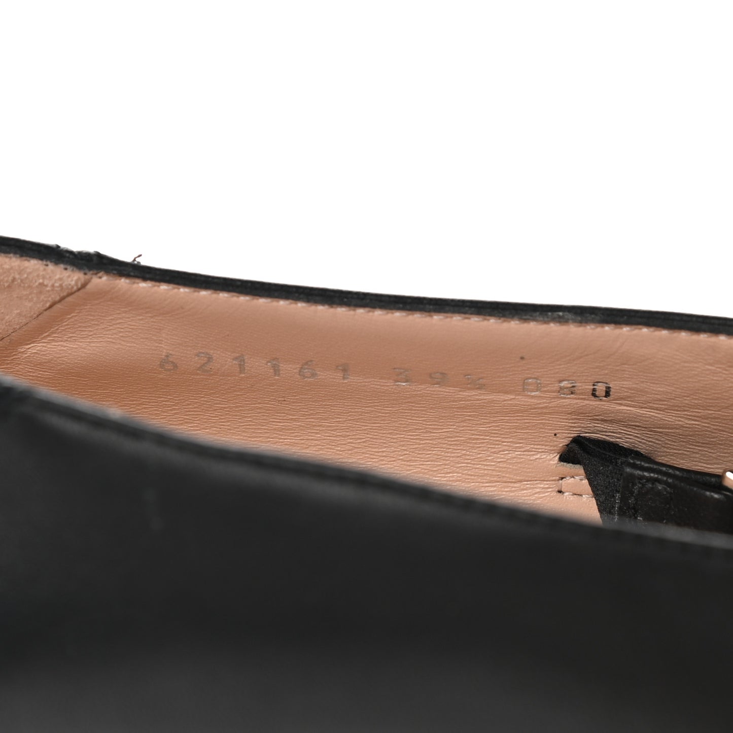 Nappa Deva Horsebit Chain Embellished Flats 39.5 Black