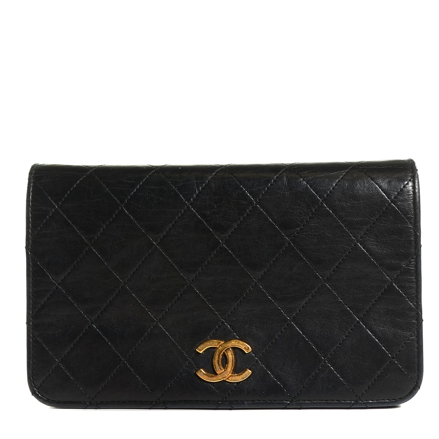 Chanel Lambskin Quilted Small Evening Flap Black 1 of 8