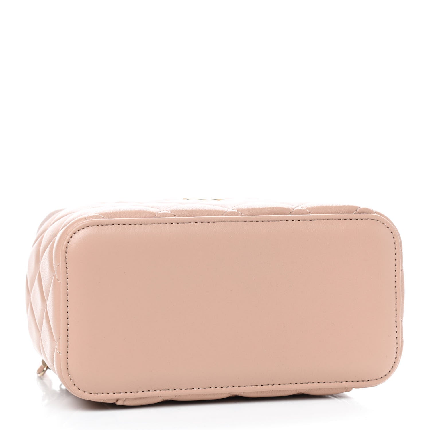 Chanel Lambskin Quilted Small Top Handle Vanity Case With Chain Beige 4 of 9