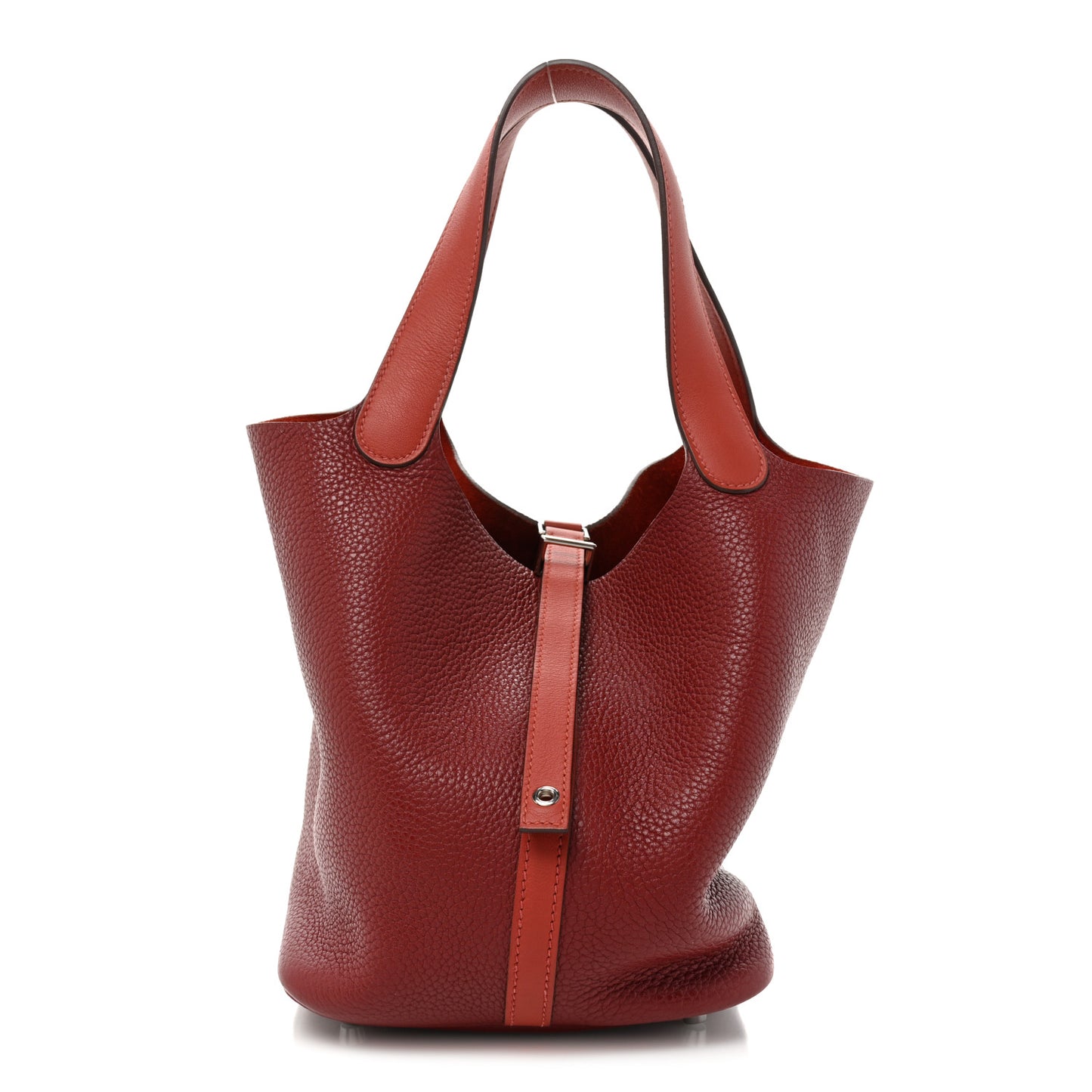 Taurillon Clemence Swift Picotin Lock 22 MM Rouge H Brique