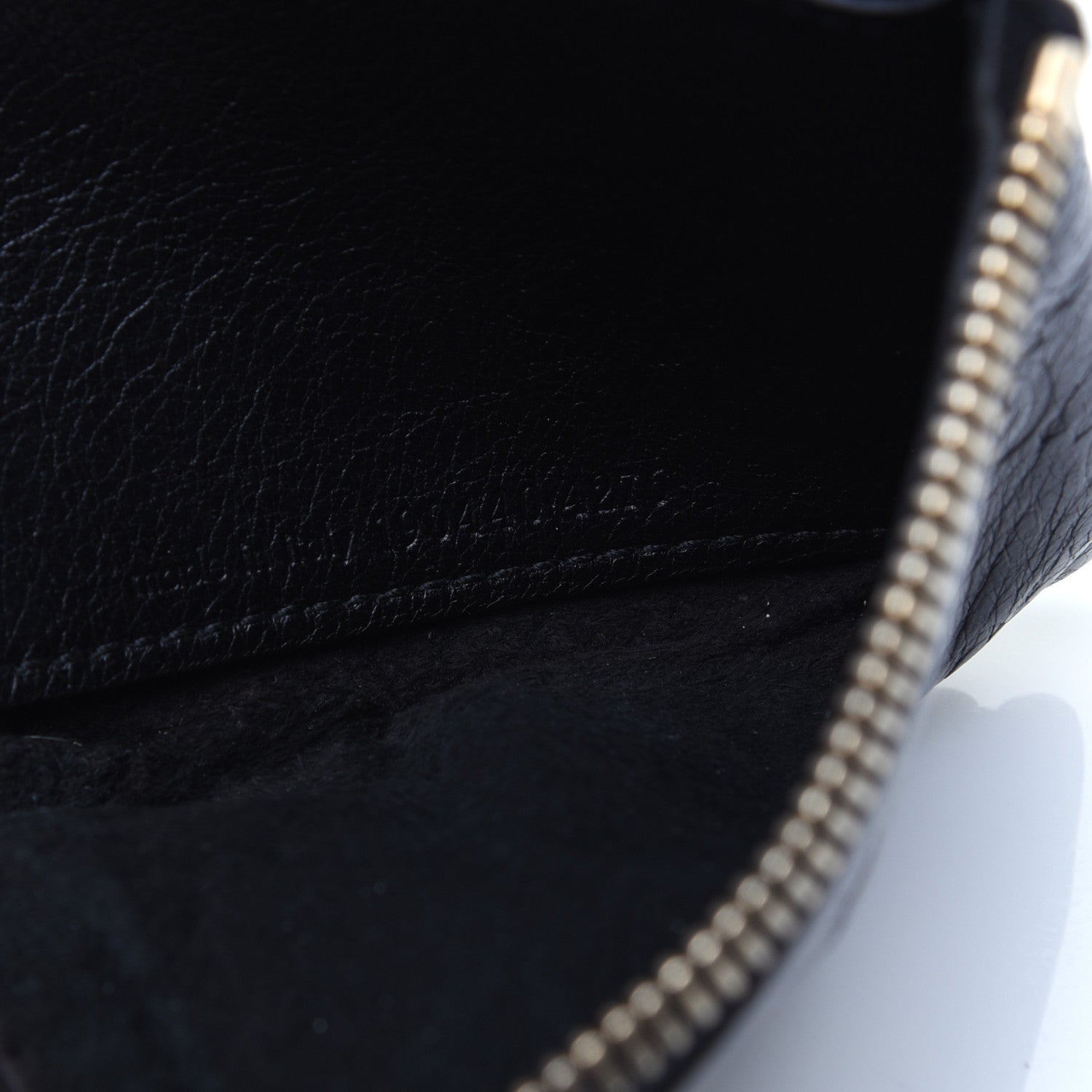 Gucci Guccissima Zip Around Coin Purse Wallet Black 9 of 13