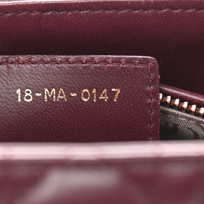 Christian Dior Lambskin Cannage Medium Lady Dior Aubergine 9 of 12