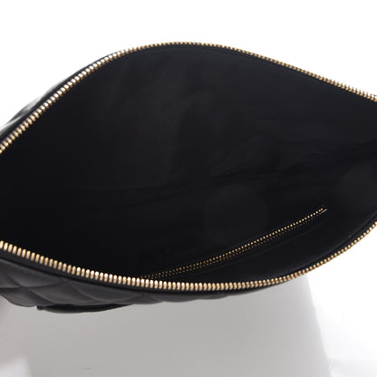 Chanel Lambskin Quilted Medium Cosmetic Case Black 5 of 8
