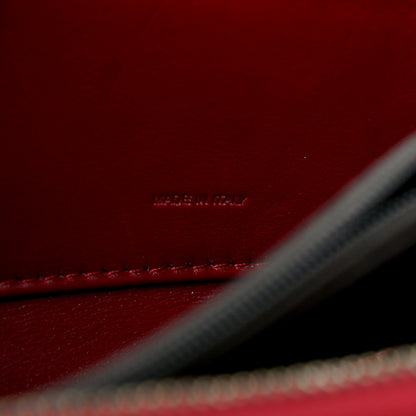 Fendi Textured Calfskin Zip Around Wallet Red 10 of 10