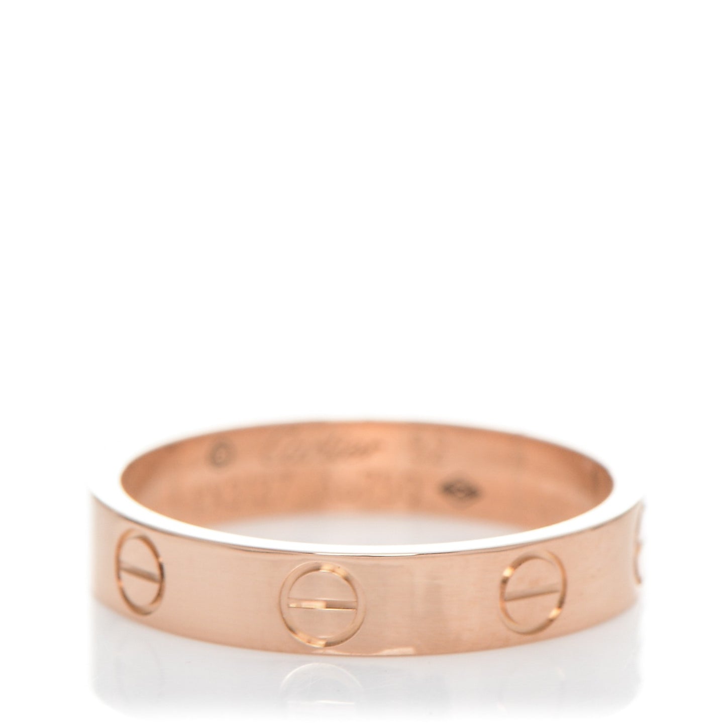 18K Pink Gold 4mm LOVE Wedding Band Ring 52 6