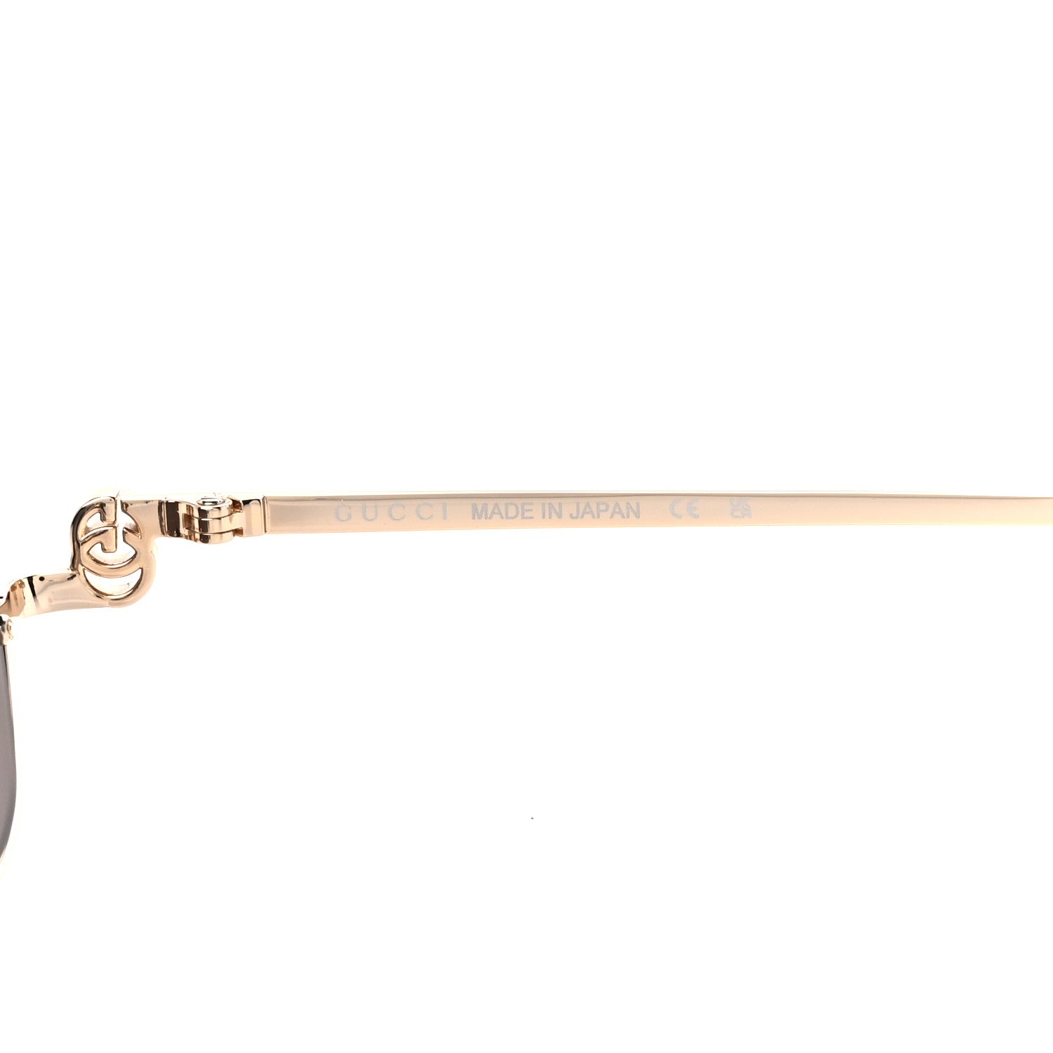 Gucci Metal Rectangular Frame Sunglasses GG1278S Brown Gold 6 of 8