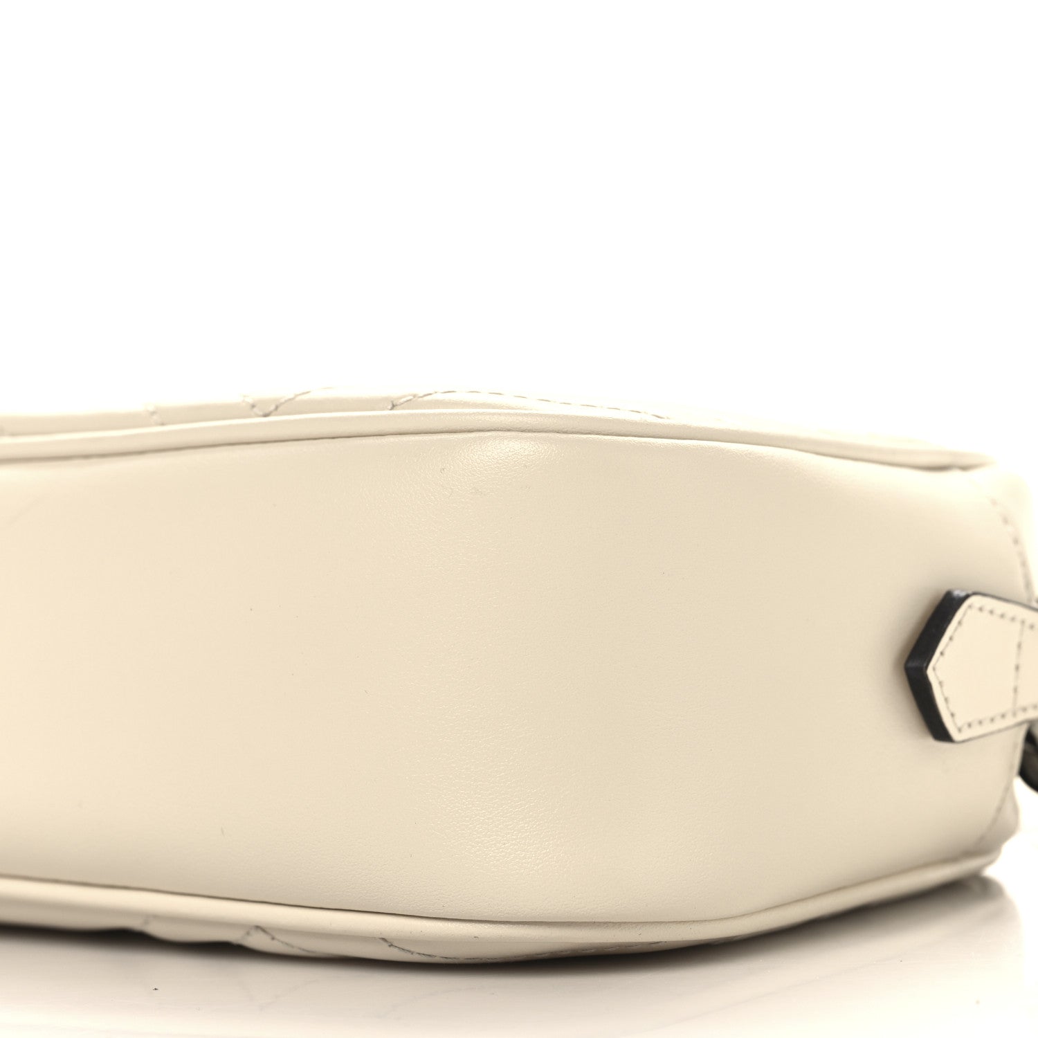 Gucci Calfskin Matelasse Monochrome Small GG Marmont Chain Shoulder Bag Mystic White 10 of 12