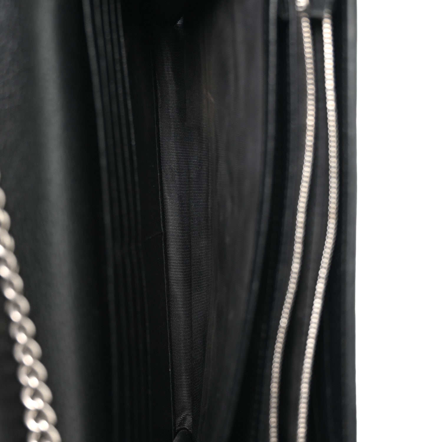 Gucci Jacquard Black Denim GG Monogram Mini Dionysus Chain Wallet Black Ivory 5 of 11