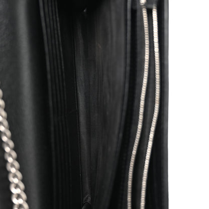 Gucci Jacquard Black Denim GG Monogram Mini Dionysus Chain Wallet Black Ivory 5 of 11