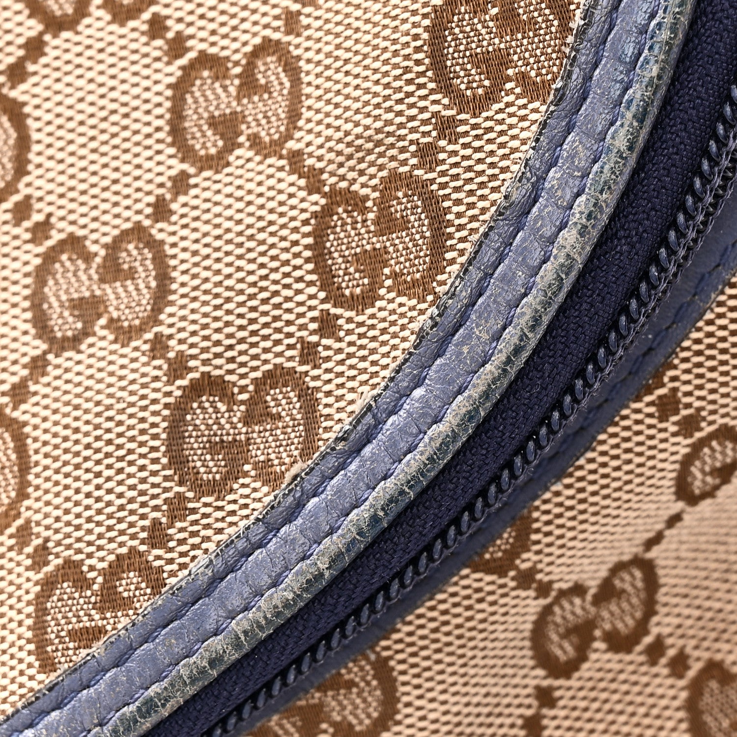 Gucci Monogram Natural Pigskin Large Diaper Bag Beige Ebony Cocoa Dark Chocolate 12 of 13