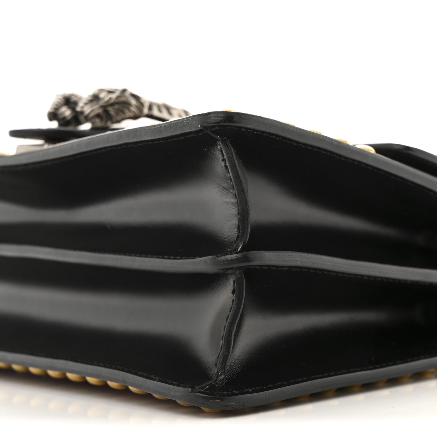 Gucci Calfskin Floral Embroidered Studded Small Dionysus Shoulder Bag Black 11 of 16