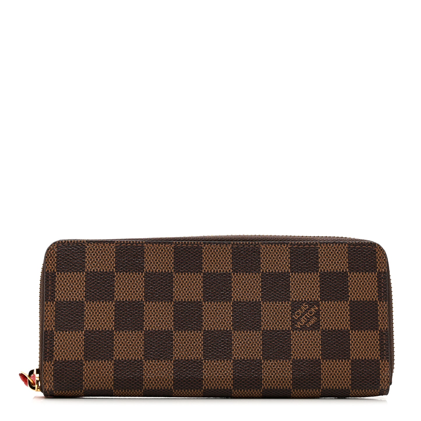 Damier Ebene Clemence Wallet Cherry