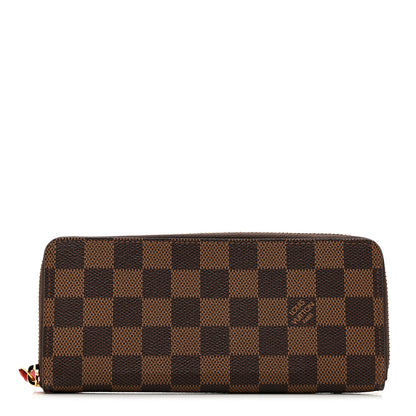 Louis Vuitton Damier Ebene Clemence Wallet Cherry 1 of 6