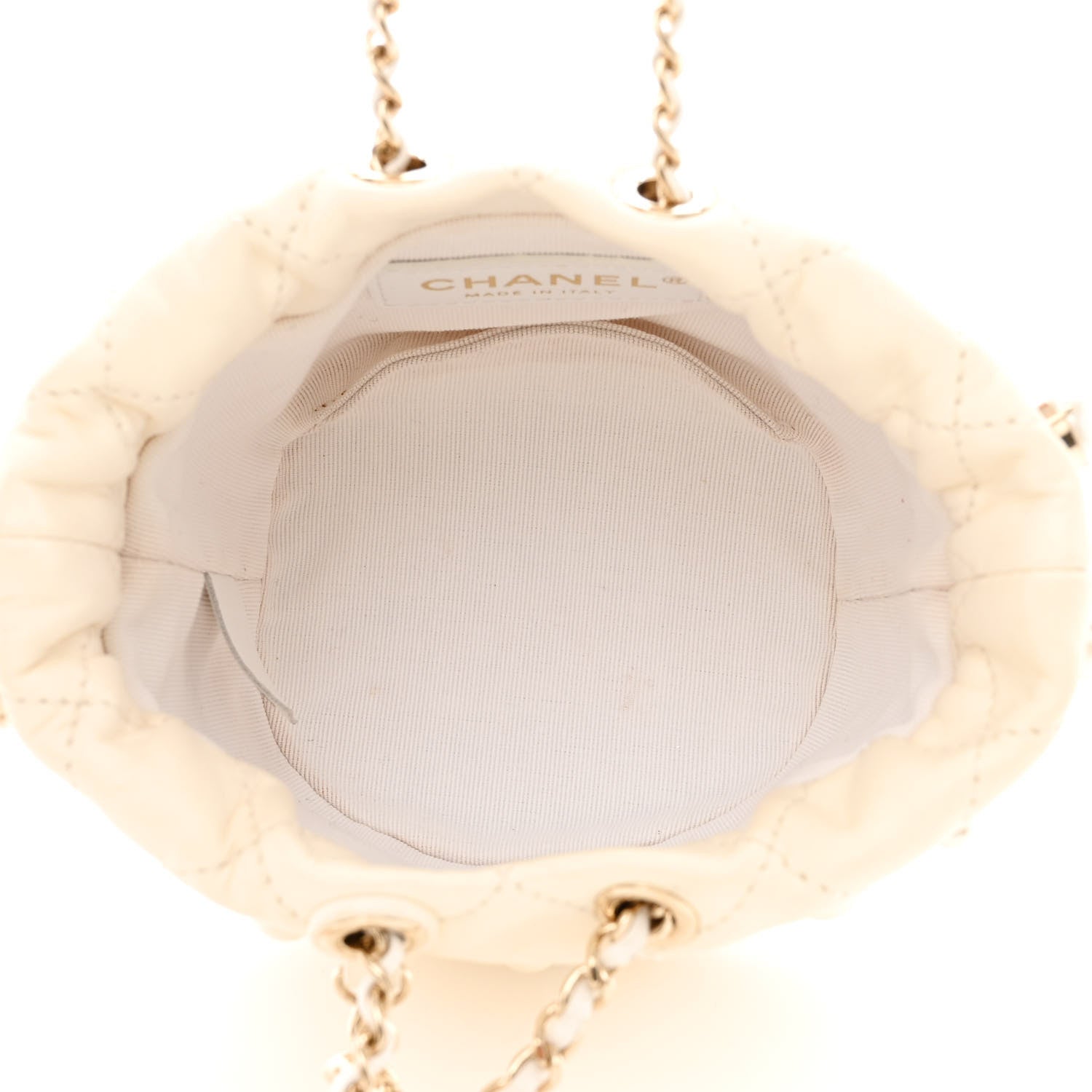 Chanel Lambskin Quilted Pearl Mini About Pearls Drawstring Bag White 5 of 10