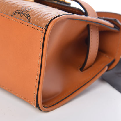 MCM Visetos X-Mini Heritage Top Handle Satchel Cognac 11 of 11