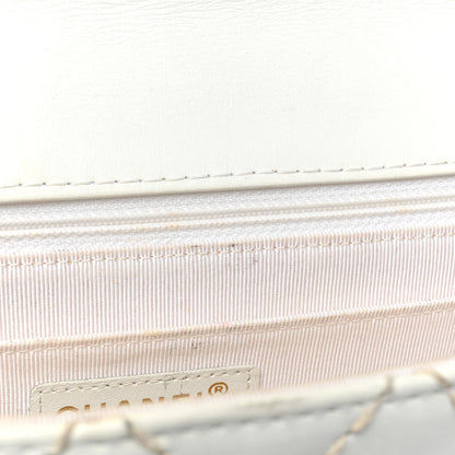 Chanel Calfskin Quilted Medium Wild Stitch Flap White 10 of 19