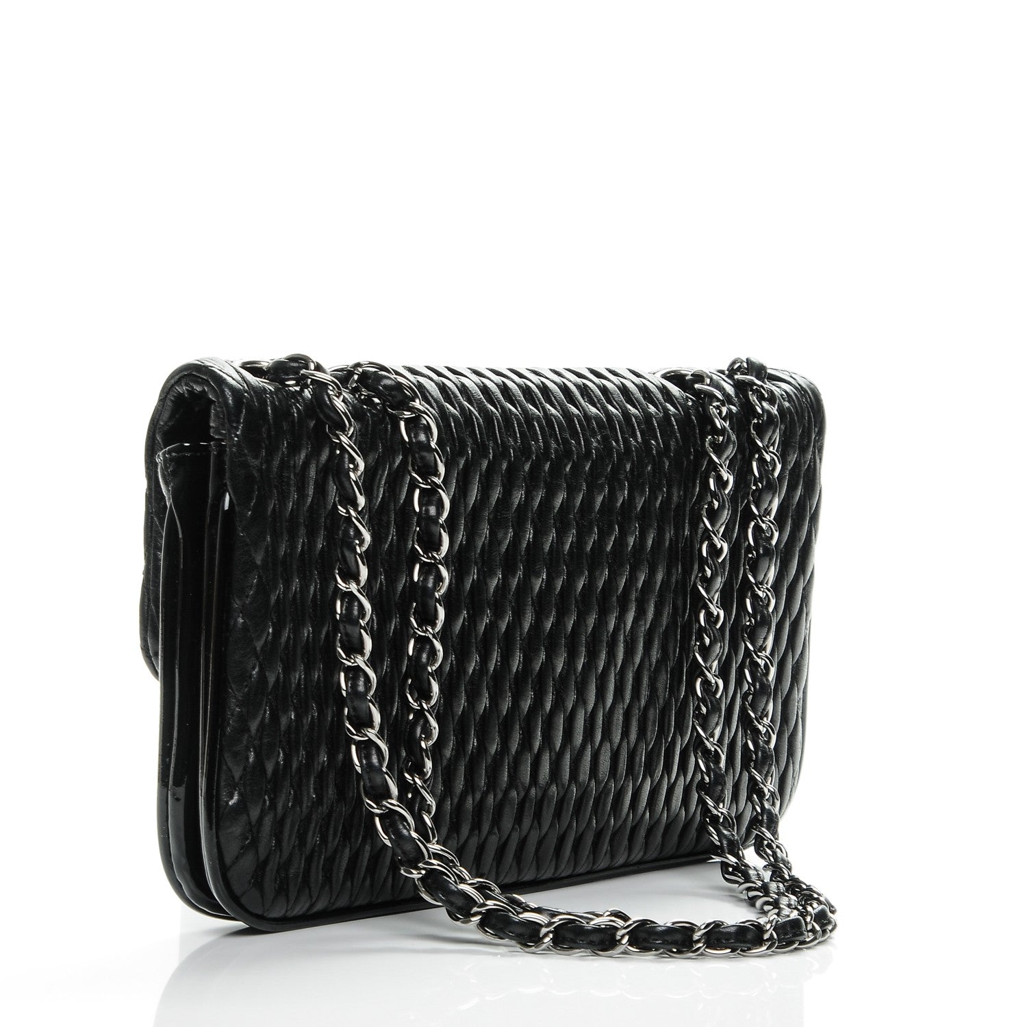 Chanel Vinyl Lambskin Quilted Shoulder Flap Black 3 of 7