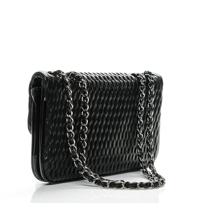 Chanel Vinyl Lambskin Quilted Shoulder Flap Black 3 of 7