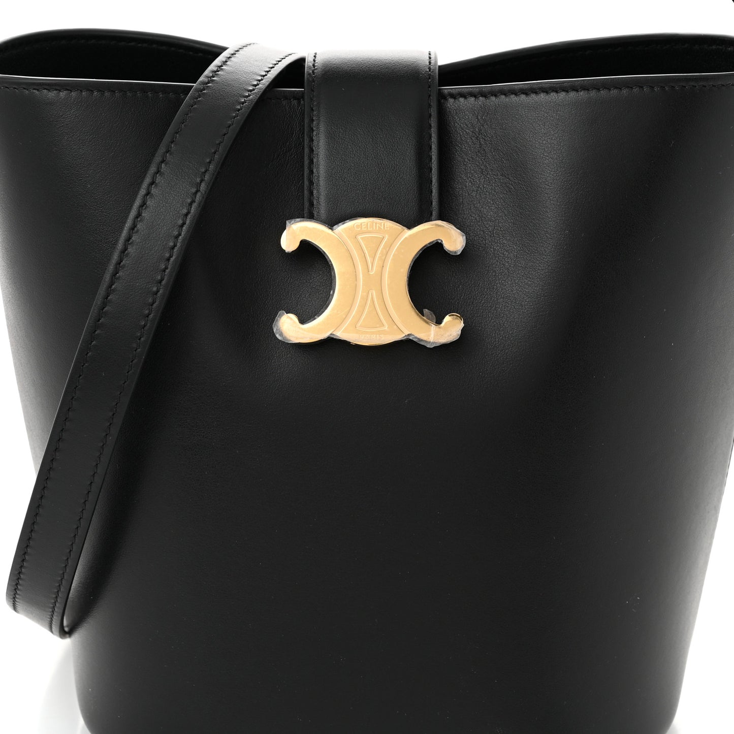 Smooth Calfskin Triomphe Small Louise Bag Black