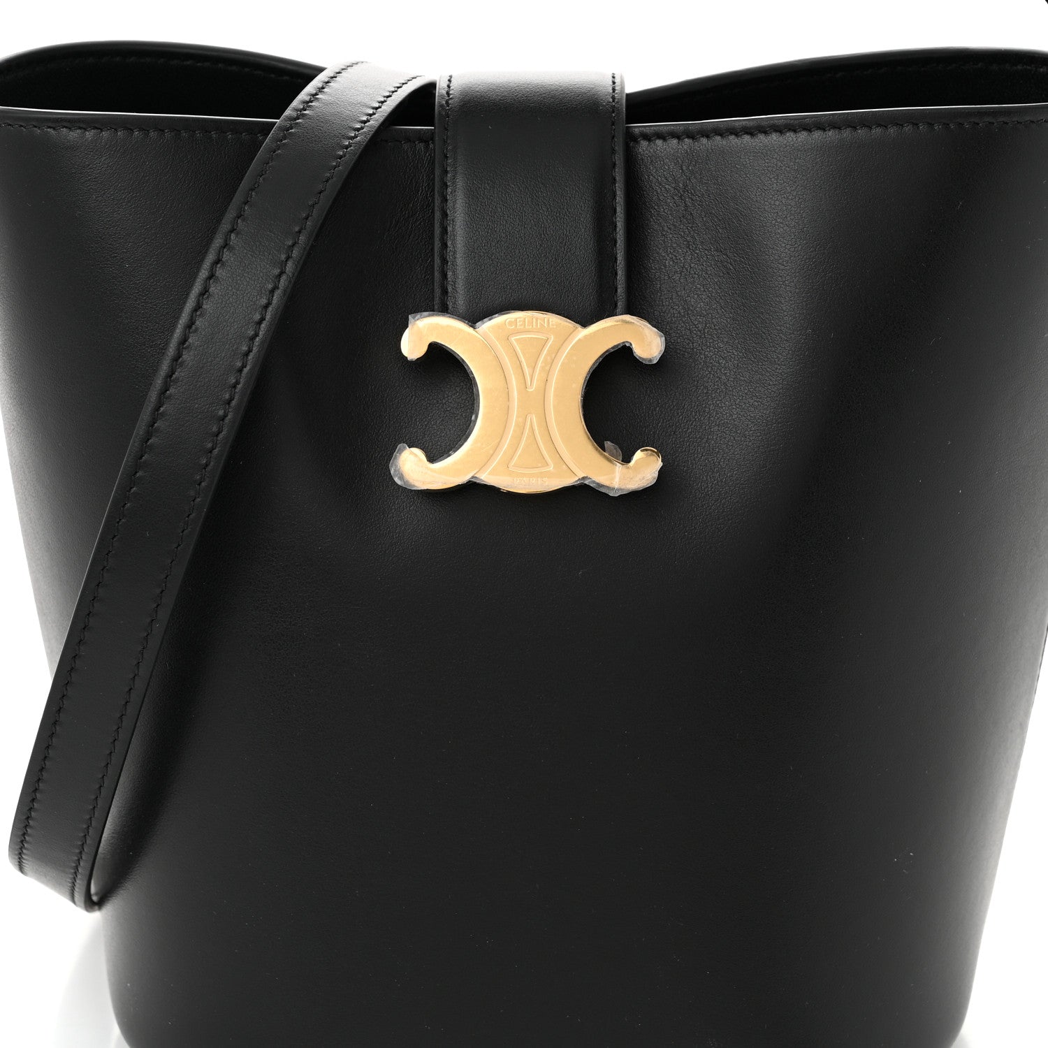 Celine Smooth Calfskin Triomphe Small Louise Bag Black 9 of 11
