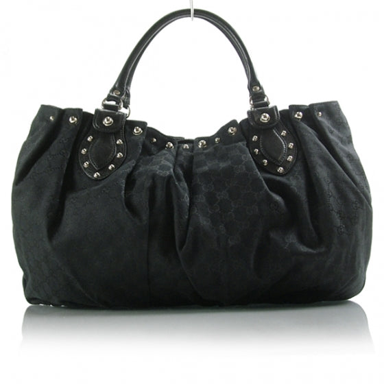 Gucci Monogram GG Large Studded Tote Black 1 of 9