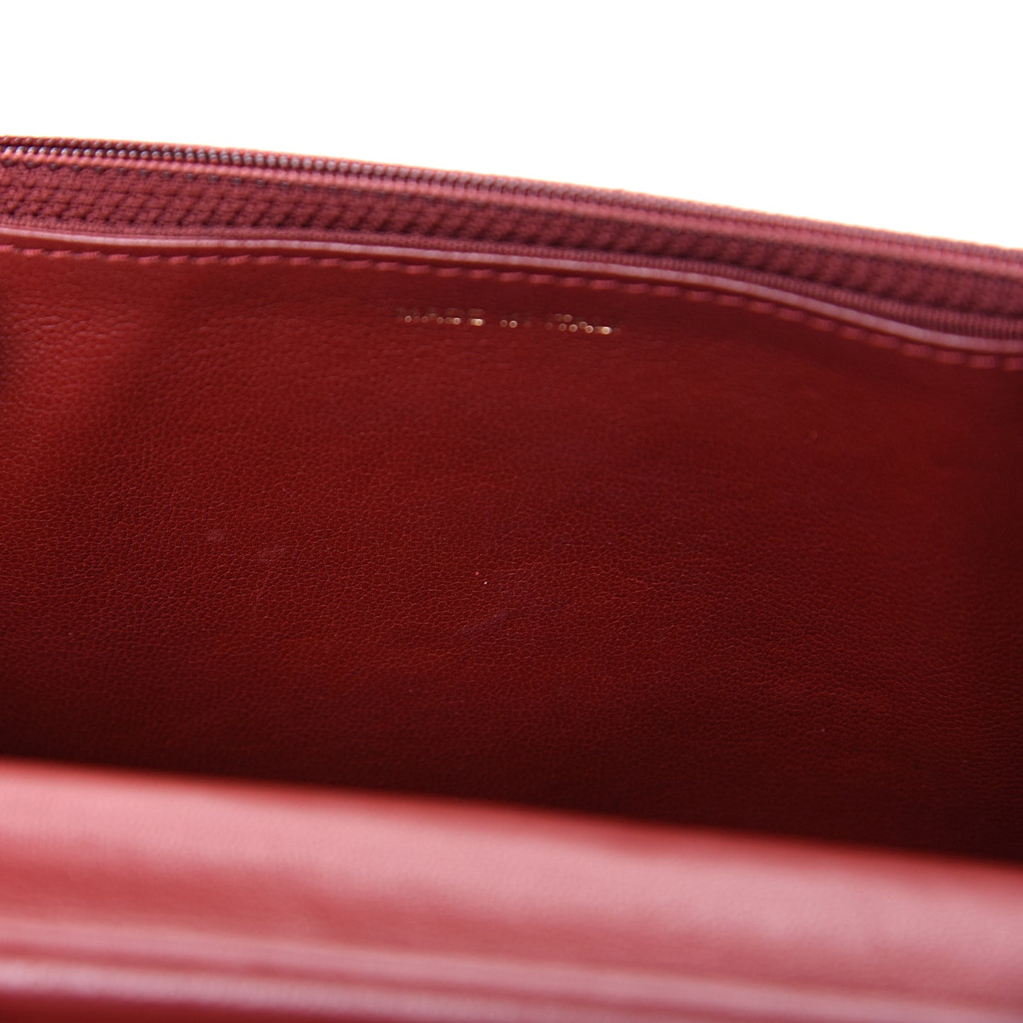 Aged Calfskin Chevron Quilted Reissue Wallet On Chain WOC Red
