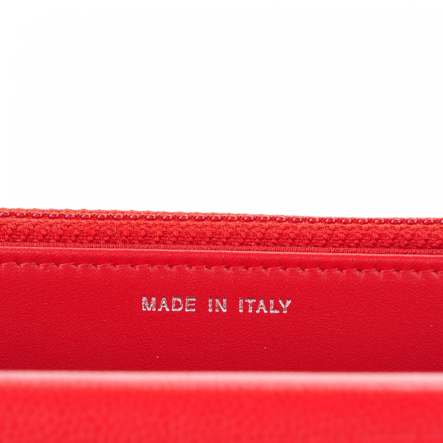 Chanel Caviar Chevron Quilted Wallet On Chain WOC Red 6 of 8