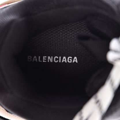Balenciaga Fabric Mesh Washed Effect Womens Triple S Sneakers 39 Black Red 8 of 9