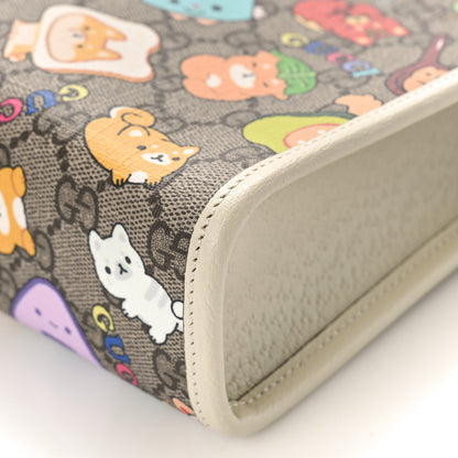 Gucci GG Supreme Monogram Animal Kawaii Cosmetic Case Multi White 8 of 8