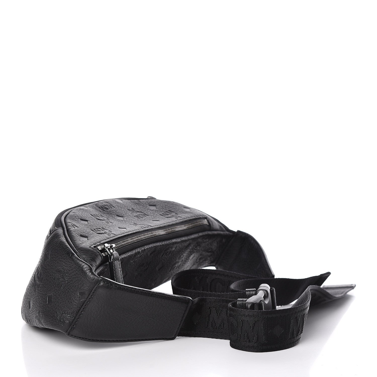 MCM Calfskin Ottomar Monogram Belt Bag Black 3 of 10