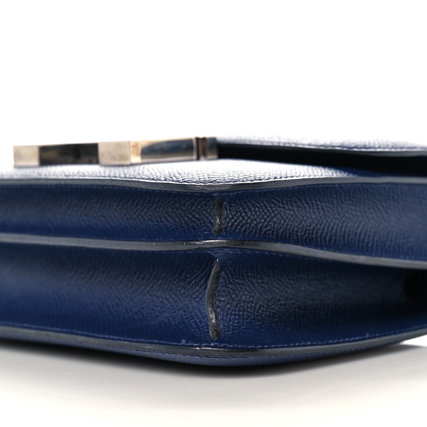 Hermes Epsom Enamel Constance 18 Bleu Saphir Orange Poppy 9 of 10