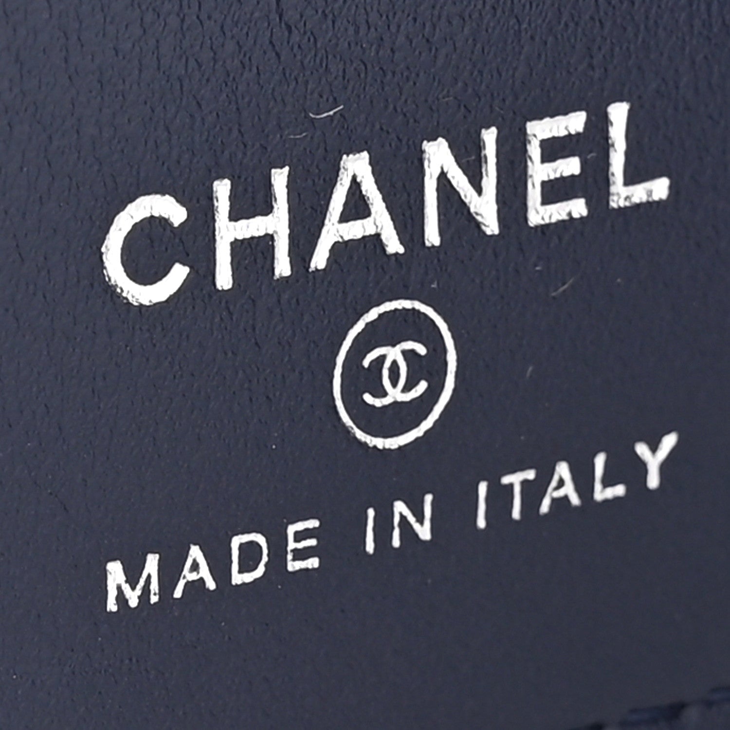 Chanel Grained Calfskin Quilted Passport Holder Wallet Navy 6 of 7