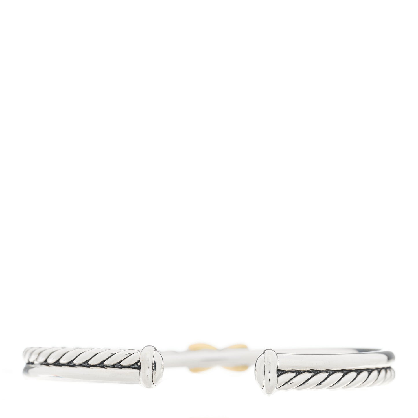 Sterling Silver 18K Yellow Gold 5mm Petite X Center Station Bracelet