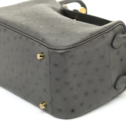 Hermes Ostrich Mini Lindy 20 Graphite 9 of 11