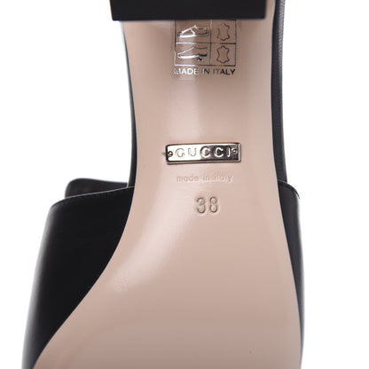 Gucci Malaga Kid Crystal Square G Madelyn Mules 38 Black 7 of 9