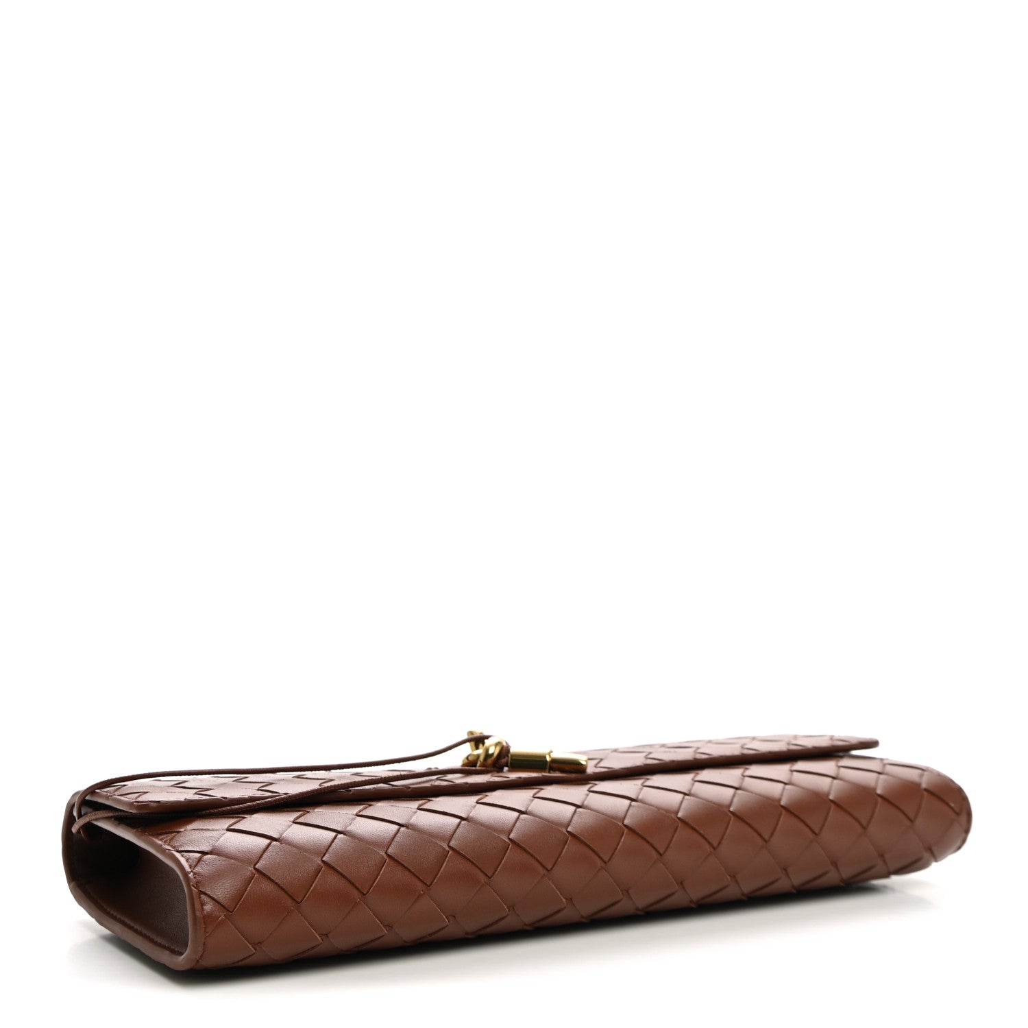 Bottega Veneta Nappa Intrecciato Long Andiamo Top Handle Clutch Sapele 4 of 7