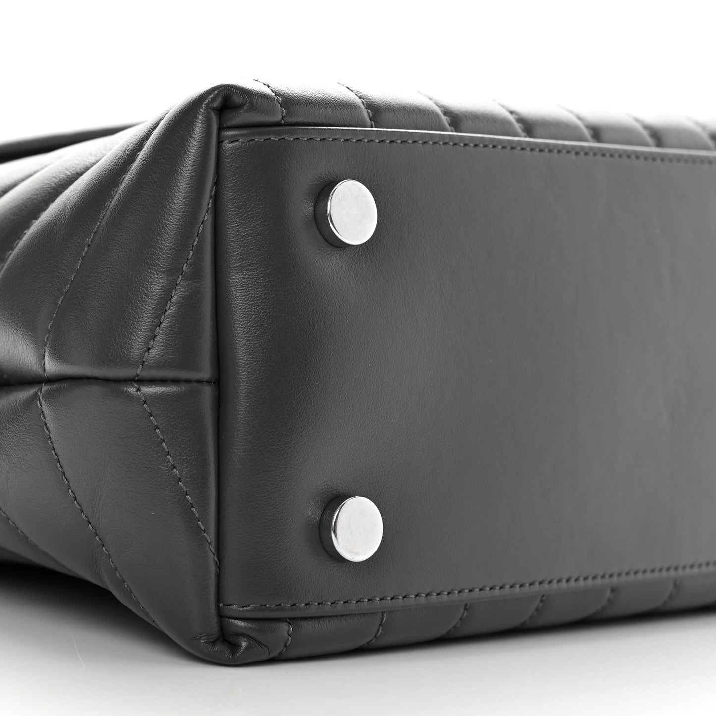Calfskin Y Quilted Monogram Medium Loulou Satchel Storm
