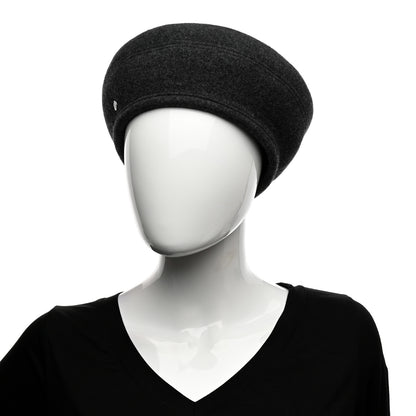 Hermes Wool Cashmere Saint Honore Clou De Selle Beret Black 2 of 8
