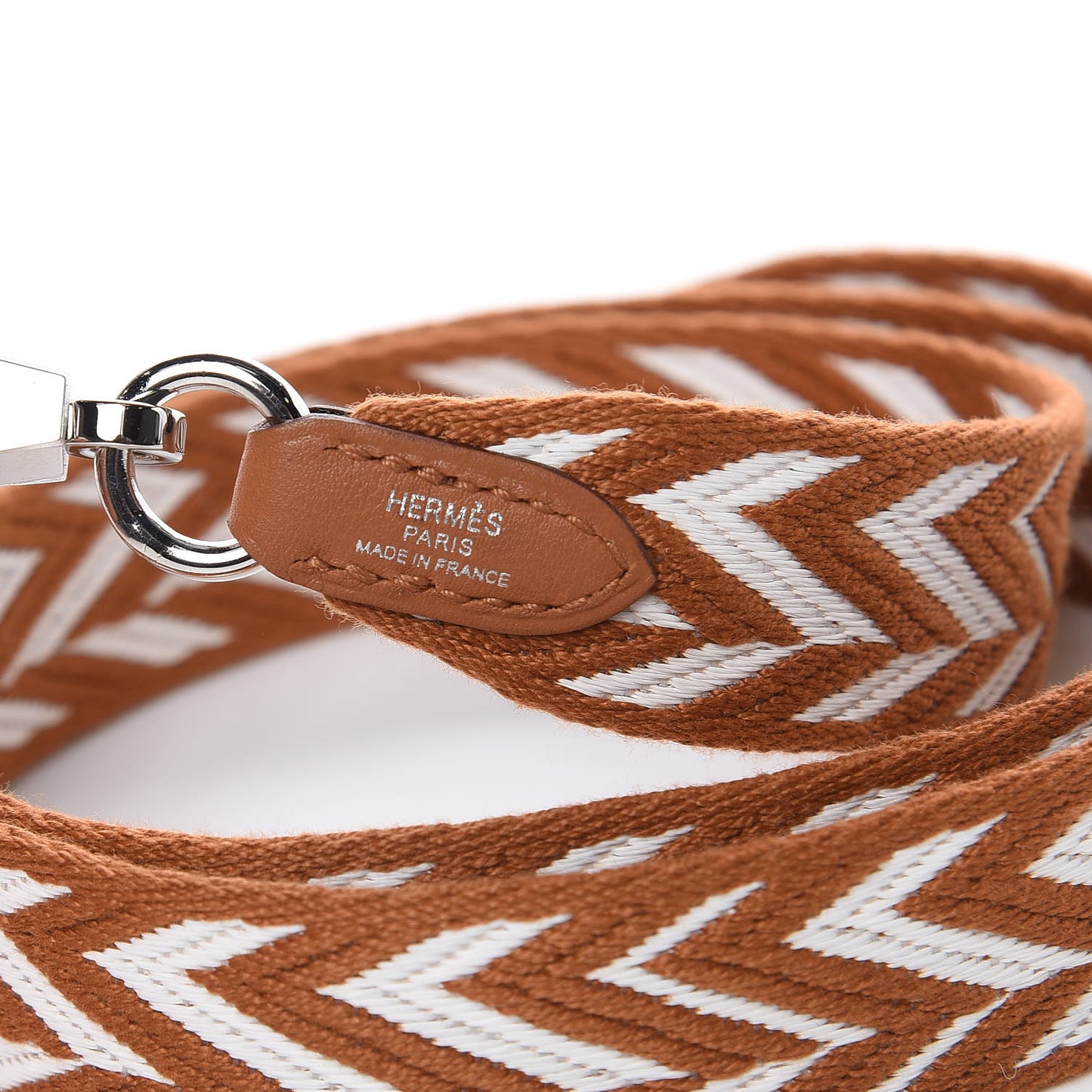 Toile Swift 25mm Sangle ZigZag Shoulder Strap Gold White