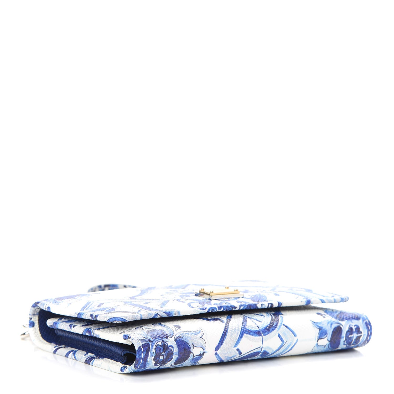 Dolce & Gabbana Dauphine Majolica Printed Mini Sicily Von Bag White Blue 4 of 10