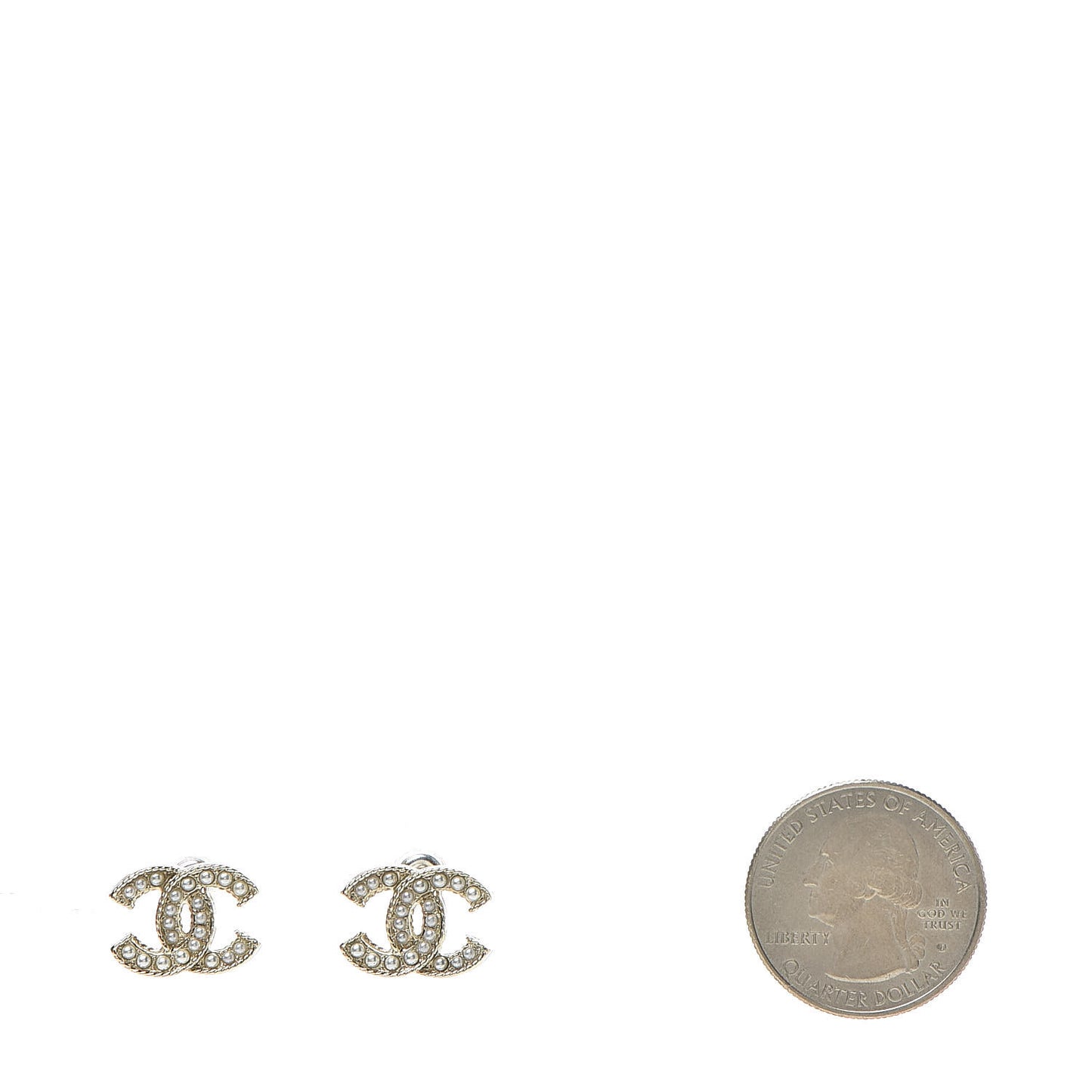 Pearl CC Earrings Gold