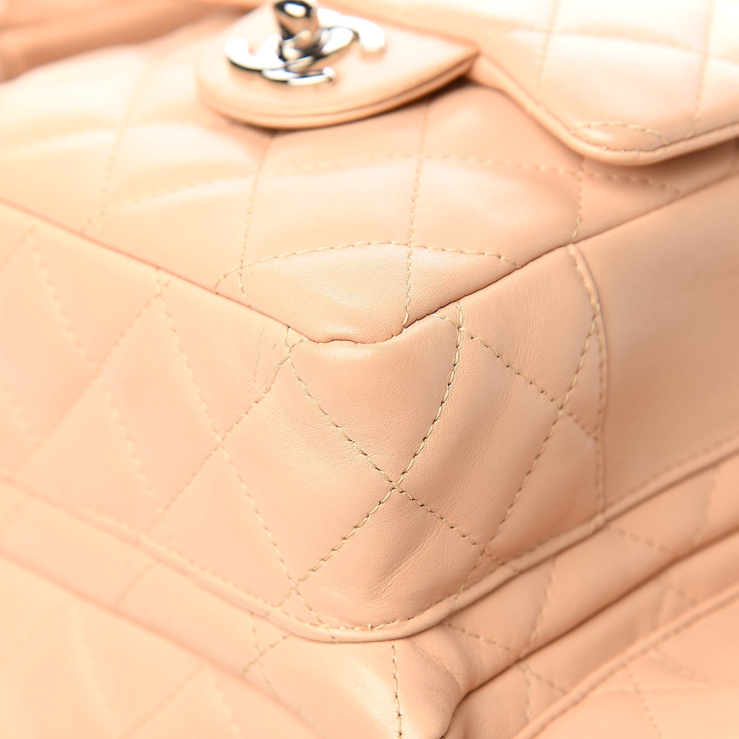 Chanel Calfskin Quilted Large Cambon Multipocket Reporter Beige Black 9 of 13