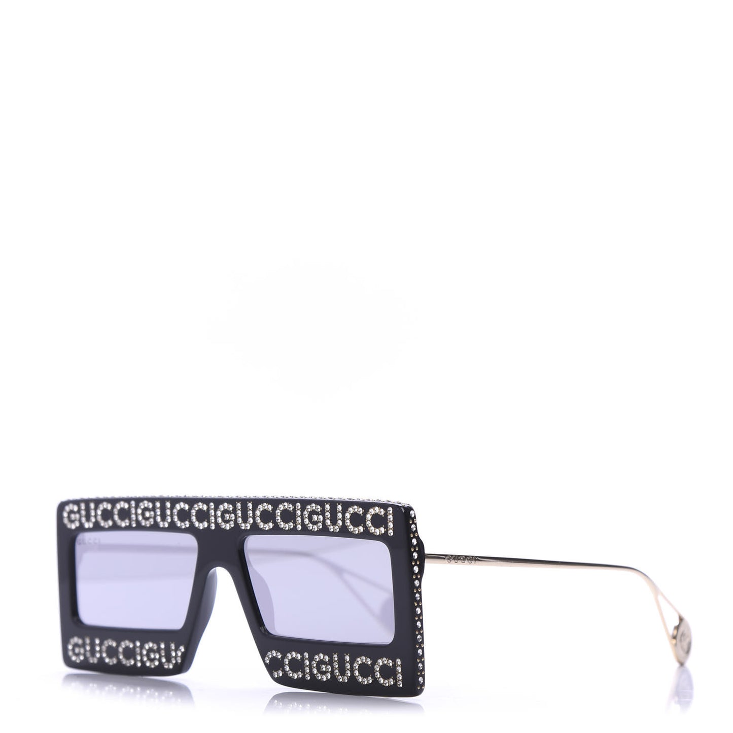 Acetate Crystal Mask-Frame Sunglasses GG0431S Black
