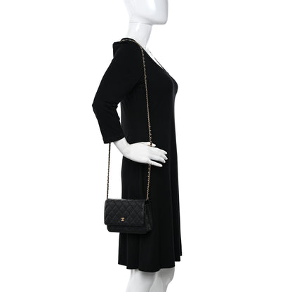 Chanel Caviar Quilted Wallet on Chain WOC Black 2 of 11