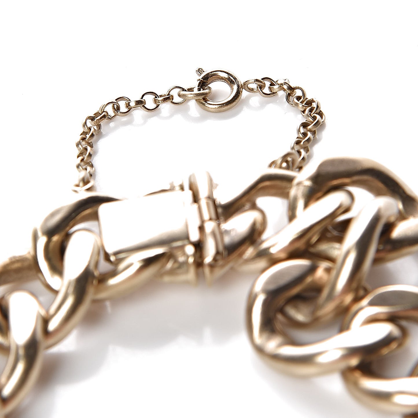Medallion CC Chain Short Necklace Light Gold