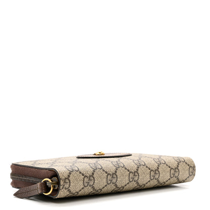 Gucci GG Supreme Monogram Neo Vintage Zip Around Wallet Beige Crop New Acero 3 of 7