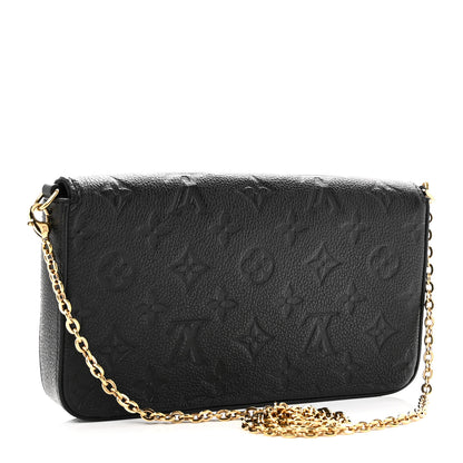 Louis Vuitton Empreinte Pochette Felicie Chain Wallet Black 4 of 11