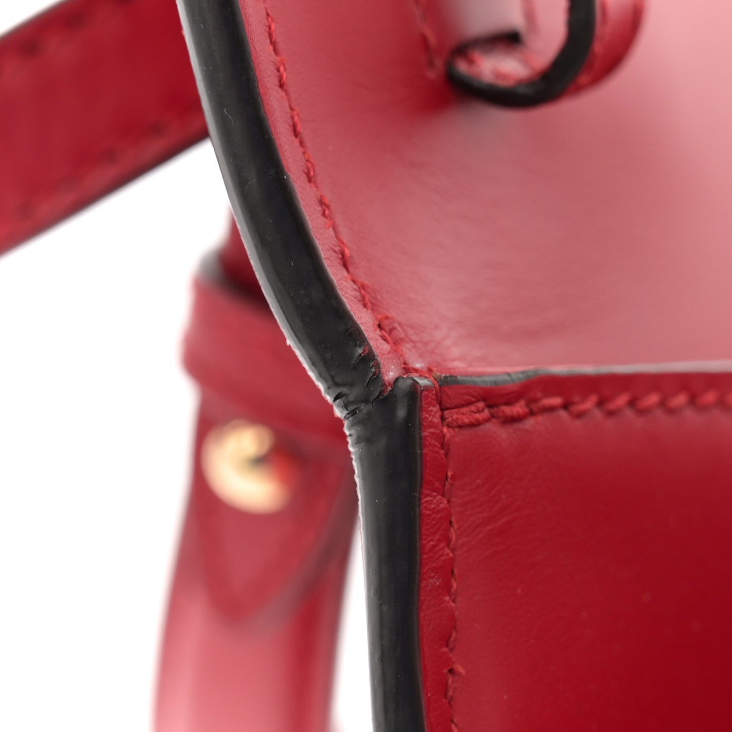 Calfskin Medium Sylvie Top Handle Bag Hibiscus Red